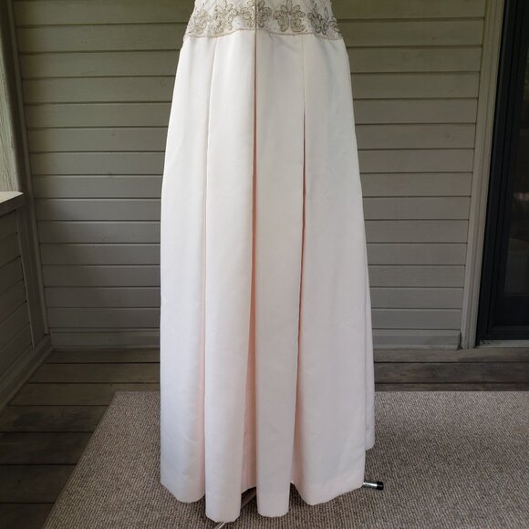 Vintage Bob Mackie Boutique Beaded Shell Pink Gown Dress Women's 10 - Picture 10 of 16